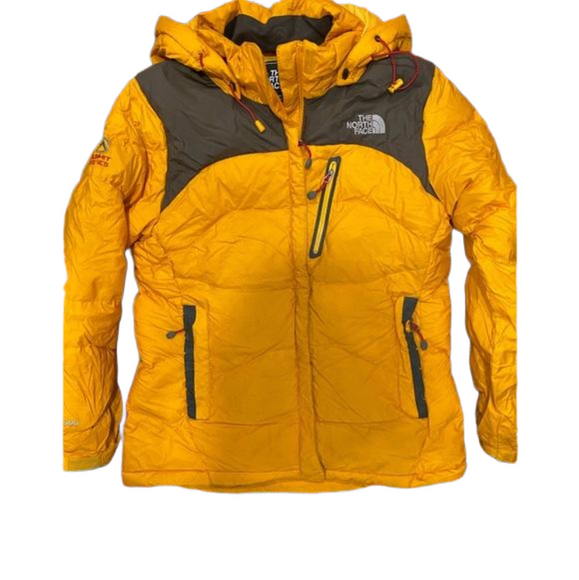 The North Face 800 Summit Series Hyvent Puffer Jacket Black Yellow Large Petite - Picture 3 of 9
